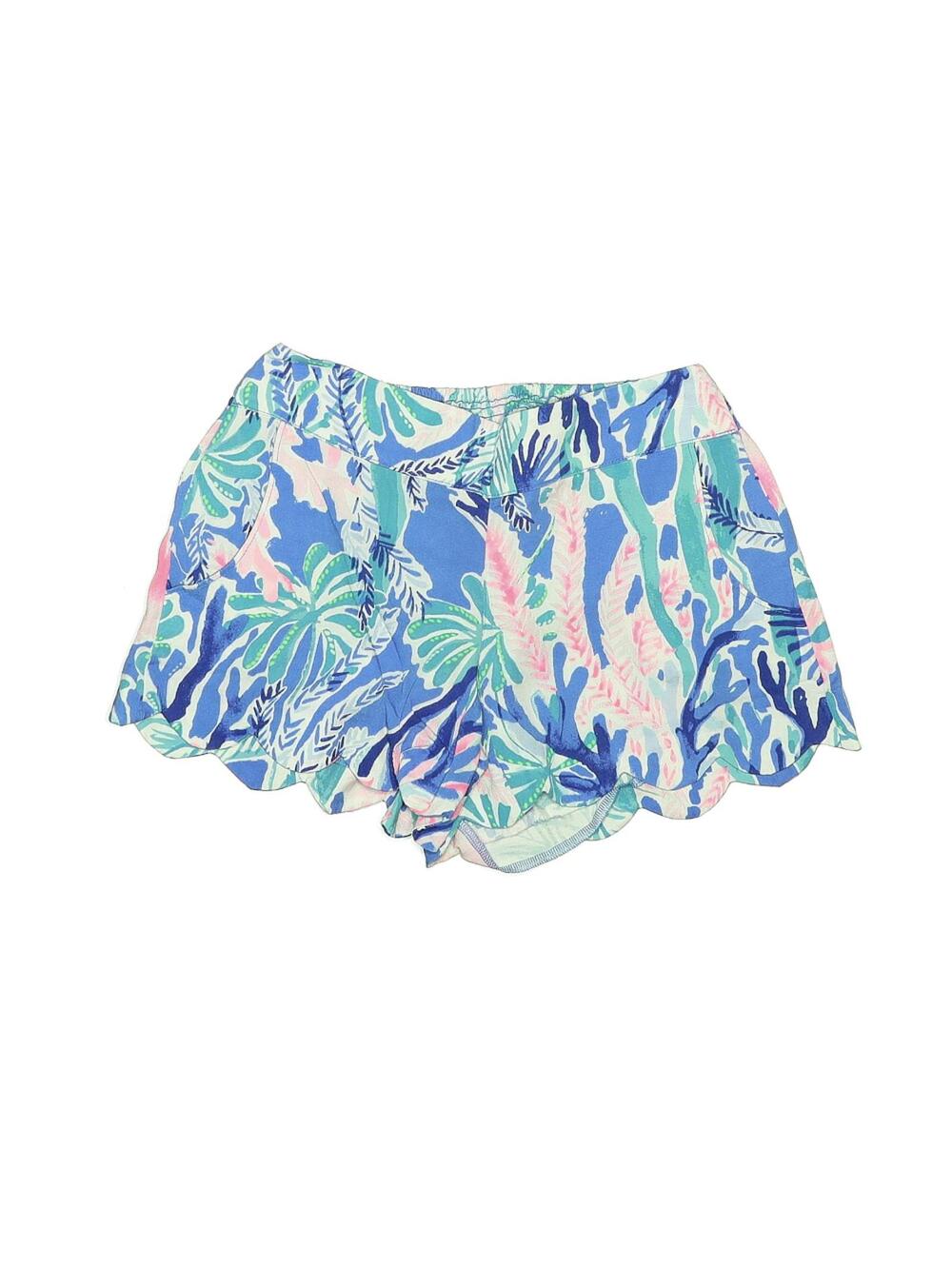 Lilly Pulitzer Tropical Print Blue Shorts Size XXS